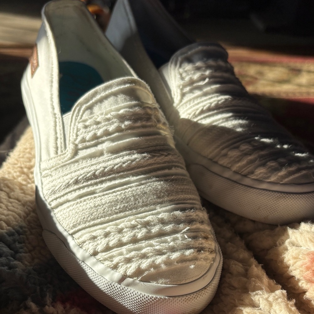 Blowfish Textured White Men's Slip-On Loafers